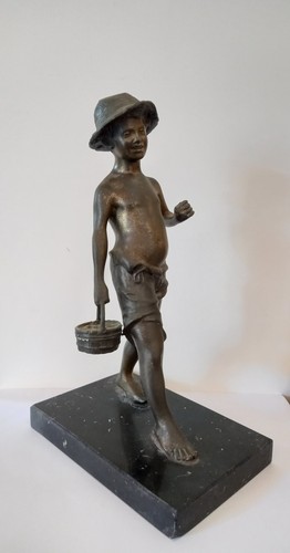 Scultura bambino pescatore - scultura,