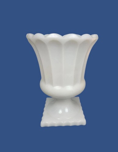 Milk glass fluted - milk, vase