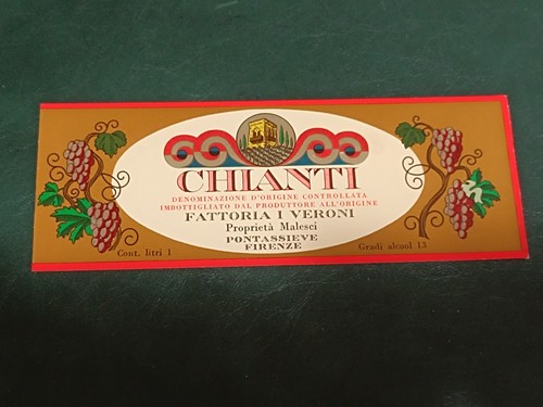 Etichetta vino chianti - -,