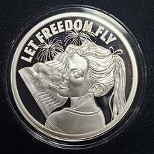 2021 1 oz .999 Silver Shield LET FREEDOM FLY PROOF w/COA & BOX 888 Minted USA