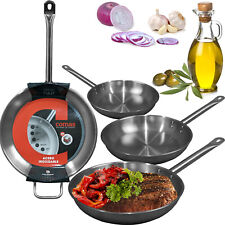 Padella in Acciaio Inox Professionale Bassa Doppio Manico Ø 20/24/28/32/36 cm