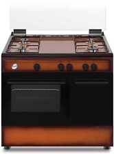 Cucina a Gas 4 Fuochi Forno a Gas 90x60 cm Marrone Sfumato Ducati SD490GB