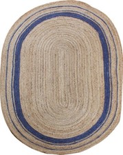 Tappeto Juta Ovale Casale Naturale Juta Runner Rustico Intrecciato Tappeto Ar...