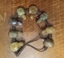 Braccialetto Antico Con Tartarughe Di Giada Cina