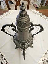 Samovar in peltro con rubinetto anni 70 vintage altezza 45 cm
