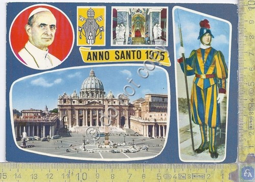 Cartolina papa paolo anno - cartolina,