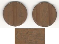 GETTONE TELEFONICO LETTERA A 2° TIPO IN OTTONE - ITALY TELEPHONE TOKEN