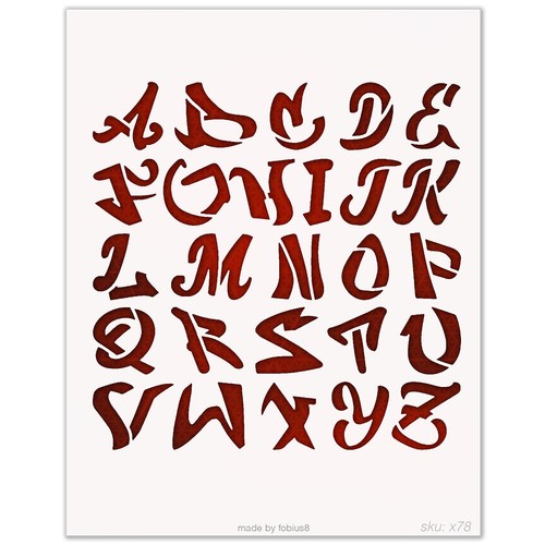 Stencil alfabeto graffiti - stencil,