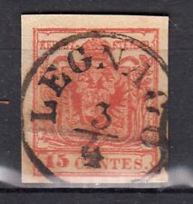 A-9966- 1850 LOMBARDO VENETO Stemma austro-ungarico Sas. 3 usato