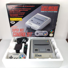 SNES Control Set Console Super Nintendo PAL A Gig con SCATOLA e Polistirolo