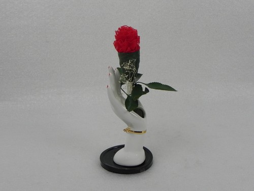Mano porcellana con rosa - porcellana,