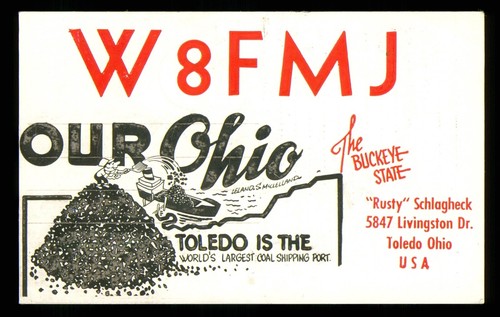 Qsl card radio usa w8fmj - 1,