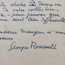 Georges ROUAULT - Au sujet des
