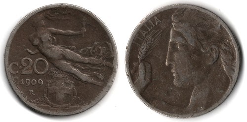Italia centesimi 1909 - italia,