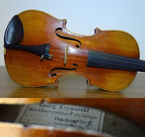 Old violin labelled georg - violin,