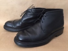 Scarpa elegante uomo nera FRATELLI PELUSO BARNEYS NEW YORK alla caviglia in pelle 