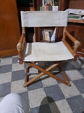 Sedia da Regista Design Lyda Levi McGuire Legno Cuoio 1960S Director Chair