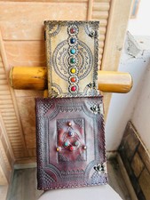 Grande diario in pelle famoso fatto a mano libro d'ombra in rilievo