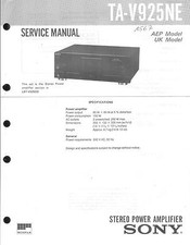 Sony Original Service Manual