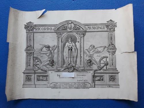 Antico documento ricordo - antico,