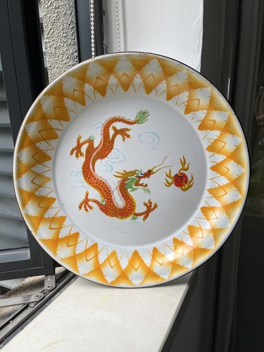 Chinese vintage dragon enamel - vintage,