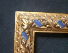 CORNICE FIORENTINA BLU DORATA XX SECOLO