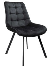 POLTRONA SEDIA VELLUTO NERO