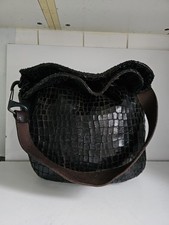 BORSA A MANO A TRACOLLA FRANCESCO BIASIA DESIGNER DONNA NERA MARRONE TOTE HOBO