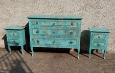 CASSETTONE e COMODINI effetto rame ossidato con vere lamine di rame!!