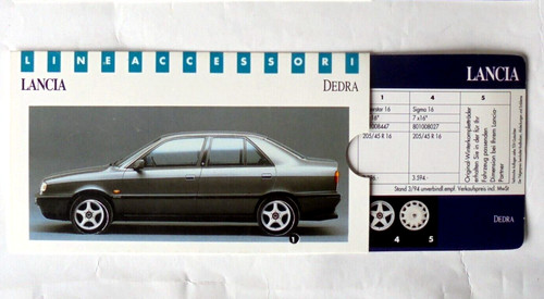Lancia dedra wheel options - lancia,