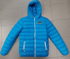 Giubbotto piumino uomo TM tg. M con cappuccio azzurro originale nuovo