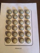 Stock 24 Bottoni Vintage Anni 60/70 Verde 15mm 