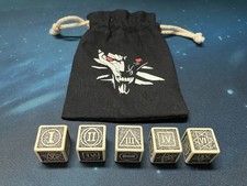 Witcher Poker Dadi e Borsa, dal Set The Witcher 2 Edizione da Collezione (RARO)