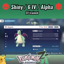 Dragonite Pokemon Leggende ZA ❗❗ Alpha ❗❗ Shiny 6 IV? Pronto per la battaglia ⚫ EVs