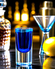 VETRO ART DECO BLU SOMMERSO