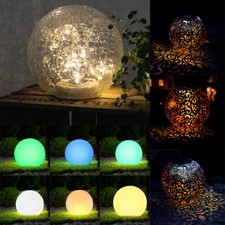 RGB LED Solare Luci Plug-In Lampade Design Giardino Sfera Faretto Esterno Chiodi