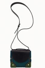 Kenzo borsa in vera pelle e cavallino bicolore, limited edition. Urban chic.