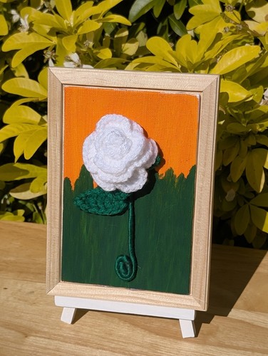 Fiore rosa all uncinetto - , di