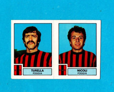 PANINI CALCIATORI 1975/76 Figurina n. 425-TURELLA+NICOLI- FOGGIA -NEW VELINA