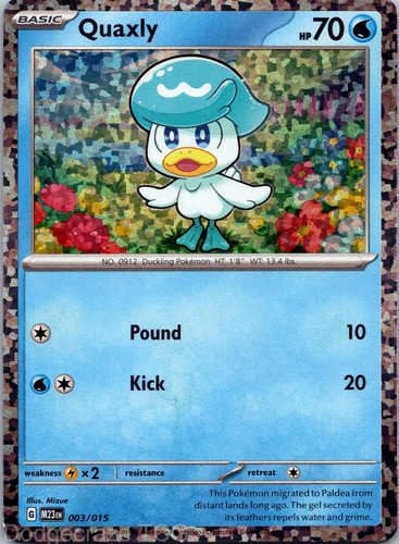 Card pokemon quaxly 003 015 - quaxly, 003/015