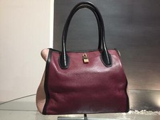 FURLA - BORSA IN PELLE - BORDEAUX E BEIGE
