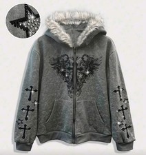 Felpa con cappuccio zip moda
