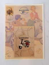 ♥ FOGLIO + CARTOLINA LAMBRETTA 1947-2022 75° ANNIVERSARY CON ANNULLO L05b