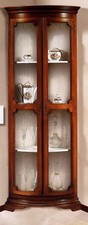 VETRINA ANGOLIERA IN LEGNO