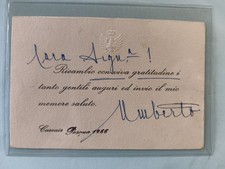 Autografo umberto di - re, ii