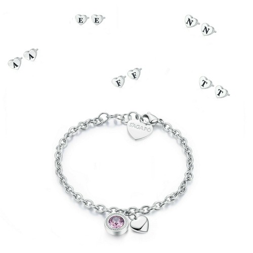 Sagapo bracciale cuore zircone - cuore,