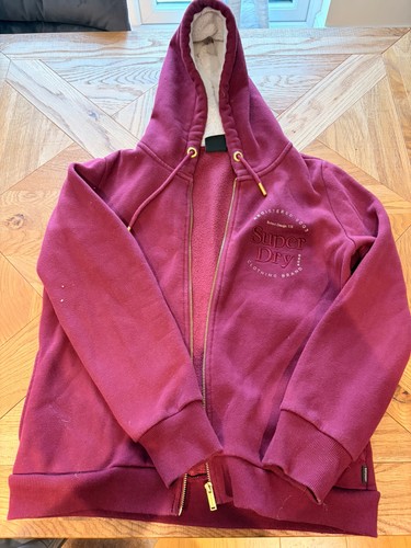 Superdry maroon fur giacca - fur, con