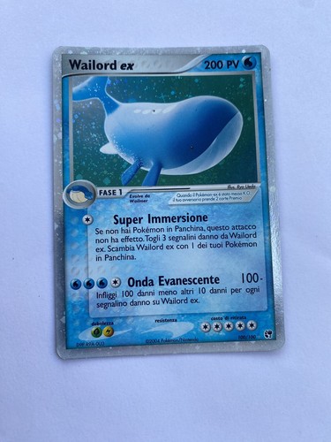 Pokemon card wailord - wailord, ex