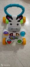 Zebra primi passi Fisher Price cavalcante con rotelle per bambini infanzia gioco