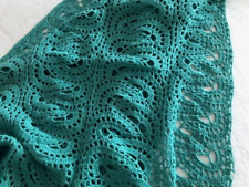Scialle original vintage lana verde donna/woman shawl